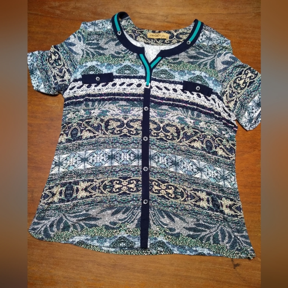 Zhong ni da / Zhongnida Size 54 1X Short Sleeve Pullover Shirt Mu…